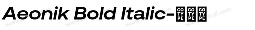 Aeonik Bold Italic字体转换